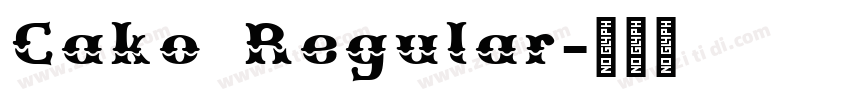 Cako Regular字体转换